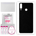apgo Protective Skin Sticker for the back compatible with Wiko View3 Pro, Wrap Film, Foil, Vinyl - Pattern Matte Black