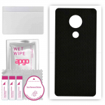 apgo Protective Skin Sticker for the back compatible with Motorola Moto G7 Play, Wrap Film, Foil, Vinyl - Pattern Matrix