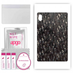 apgo Protective Skin Sticker for the back compatible with Huawei MatePad 11 2023, Wrap Film, Foil, Vinyl - Pattern Carbon Black Pixel