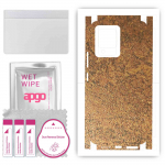 apgo Protective Skin Sticker for the back+sides compatible with Vivo V23 5G, Full Wrap Film, Foil, Vinyl - Pattern Rusty Copper