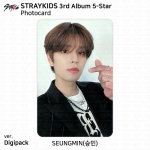 Stray Kids 3. albumi 5-t&auml;rni ametlik fotokaart, standardver Digipack Ver KPOP Seungmin - Digipack Ver
