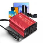 150W v&otilde;imsusinverter 12V kuni 220V AC autopistiku adapter auto sigaretis&uuml;&uuml;taja jaoks, pistikupesa muundur US Plug punane