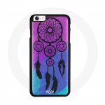 Coque Iphone 7 Attrape r&ecirc;ve violet bleu rose beau sommeil douceur tendresse c&oelig;ur protection indien p