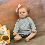 50 cm t&auml;isvin&uuml;&uuml;list kerega t&uuml;drukule veekindel Reborn Doll Maddie k&auml;sitsi &uuml;ksikasjalikult maalitud n&auml;htavate veenidega Elutruu 3D nahatooniga m&auml;nguasi kingitus 50cm