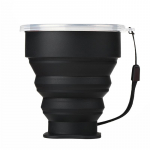 Kaasaskantav silikoonist sisset&otilde;mmatav kokkuklapitav tass &otilde;ues, kaanega, kohvi-k&auml;eotsaga, laagripiknikuga matkamiseks miniveeklaasist joogin&otilde;ud