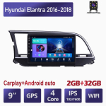 Juhtmevaba autoraadio Carplay Hyundai Elantra 2016-2018 jaoks Android multimeedia videopleier GPS navigatsioon WIFI 4+64GB 2+32GB black