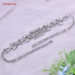 TOPQUEEN New Style Pruudiv&ouml;&ouml; H&otilde;bedane uhke Rhinestone'i naiste pulmakleitide aksessuaarid Satiinist paelv&ouml;&ouml; S51