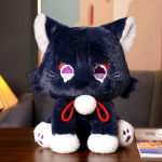 Genshin M&auml;ng Anime Figuur Nukk Kohev Kass Pl&uuml;&uuml;sist M&auml;nguasi Impact R&auml;ndaja Lemmik Scaramouche Kassim&auml;nguasi Cosplay Maskott Nukk Kingitus Lastele about 22cm