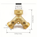 1 tk, aiavooliku Y-klapiga voolikujaotur messingist voolikujaotur t&auml;ismessingist k&auml;epidemega messingist Y-klapiga
