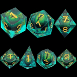 Dnd Vedeliku Voolu Silmaga T&auml;ringukomplekt Dungeons and Dragon Pathfinder Rollim&auml;ngude jaoks M&auml;nguasi blue