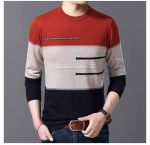 Kevadine uus meeste laos pikkade varrukatega pullover Lihtne vabaaja keskealiste meeste &uuml;mara kaelusega kampsun 2XL