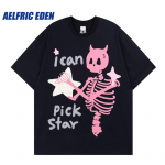 Aelfric Eden Pick Star graafiline T-s&auml;rk Y2K t&auml;navamood hiphop Harajuku 2023 meeste suvine vabaaja puuvillane T-s&auml;rk l&uuml;hikeste varrukatega top tees S