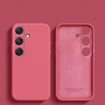 Luksuslik vedel silikoonist pehme kate Samsung Galaxy A54 5G A14 A24 A34 A04 A04S A04E A15 4G A25 A35 A55 p&otilde;rutuskindlale korpusele Samsung Galaxy A34 tumepunast v&auml;rvi