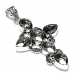 Green Amethyst Gemstone Handmade 925 Sterling Silver Jewelry Pendant 2.88 e2p62