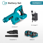 Yofidra harjadeta v&auml;ga v&otilde;imas elektriline puhur 6 k&auml;iku Aia majapidamistolmupuhastuspuhur Elektrit&ouml;&ouml;riistad 18 V Makita aku jaoks With 2 Battery-EU