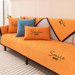 Diivanipadi r&auml;tikute katted elutuppa Smile Letters Tikand 1/2/3/4-kohaline diivani kate Slipcover &Scaron;enill diivanikatted 30x50cm pillowcase oranž