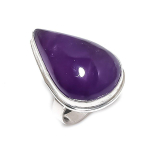Natural Sage Amethyst Gemstone 925 Sterling Silver Jewelry Ring Size 7 g0s72