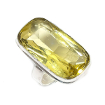 Natural Citrine Gemstone Handmade 925 Sterling Silver Jewelry Ring Size 6 a2o76