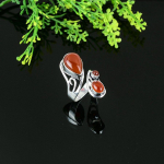 Natural Red Carnelian Gemstone Handmade 925 Sterling Silver Ring Size 9 o3c32