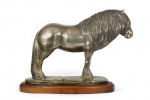 Fell Pony Mare - horse figurine, horse silhouette on wood, prestigious award in the Art-Dog brand competition