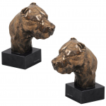 Dogo Argentino - Dog statue, bust on stone base, sculpture, trophy for dog show by Art-Dog brand