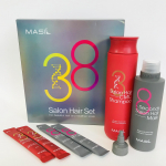 MASIL 38 SALON HAIR SET, Restorative shampoo + Mask for hair salon effect, Silky Shiny, KBeauty, Korean Cosmetics, sample