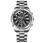 Klassikaline &Auml;rikell Meeste Kvarts K&auml;ekalendriga Kell Roostevabast Terasest Kell Meeste Spordikell Vabaaja Kell sinine