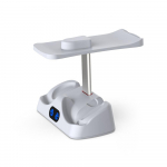 PS5 kontrolleri laadimisjaam, kiirlaadimise &uuml;lelaadimise kaitse Sense kontrolleri laadimisdokk LED-indikaatoriga, laadimisjaam PS5 VR2 jaoks 24.4*11.3*19.5cm valge