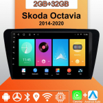 Android Carplay autoraadio Skoda Octavia 2014-2020 multimeediumipleieri peakomplekti stereo-GPS-i navigatsioonis&uuml;steemi jaoks BT WIFI 2+32GB 2+32GB
