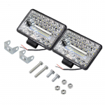 2 tk 60W 3x5 tolli kroomitud ristk&uuml;likukujulised LED-esituled maastiku katusetule 13.6*3.9*11.6cm must