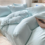 P&otilde;hjamaade tuulega pestud puuvill, neljaosaline puhtast puuvillast tekkide komplekt Lihtne voodipesu 1.8m bed