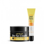 Ustraa De-Tan Cream For Men - 50 g | Effective Tan Removal | Even Skin tone, Prevents Dark Spots & Anti-Acne Spot Gel - 15 ml