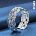 925 h&otilde;bedane 27 mm p&otilde;imitud v&otilde;rgust k&auml;ev&otilde;ru Moodsad pulmaehted 60MM