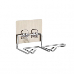 Seinale paigaldatav &otilde;hupuhuri hoidik, kaks konksu roostevabast terasest veekindlast f&ouml;&ouml;nist vannitoa jaoks 3