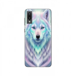 Coque Maniacase pour Samsung Galaxy A02 Loup blanc reflet violet