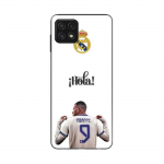 Coque Maniacase pourSamsung Galaxy A22 5g Kylian Mbappe Real Madrid 9 Hola