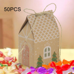 50x Christmas Kraft Paper Bags Party Favor Creative Easy to Use Cookie Gift Candy Boxes