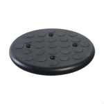 Round Bar Stool Chair Seating Easy to Clean Kitchen Supply Black PU Cushion gray