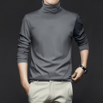 Vedela ammoniaagiga merseriseeritud puuvillast kilpkonnaga alumine s&auml;rk Meeste antistaatiline pikkade varrukatega T-s&auml;rk Nahas&otilde;bralik sisemine &uuml;lemine keskmine krae 3XL tumehall v&auml;rv