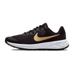 Nike Revolution 6 GS Must Metallik Kuld Laste Tennised Valge DD1096-002 37.5 black
