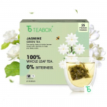 Teabox Jasmiini roheline tee 25 teekotti | P&auml;ritolu Madurai | Valmistatud 100% tervetest lehtedest, looduslikest jasmiini&otilde;itest ja looduslikest maitseainetest