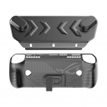 Asus ROG Ally X m&auml;ngukonsooli TPU kaitse&uuml;mbris koos tugijala ja esikaanega + karastatud kilega p&otilde;rutuskindel kaitsekest must