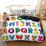 T&auml;hestiku lugu Voodipesukomplekt &Uuml;heinimese Twin T&auml;iskasvanu Full Queen King Suuruses Voodikomplekt T&uuml;drukute Poiste Magamistuba Tekikoti Komplektid Anime Tekikott 70x133cm 2pcs black