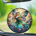 Uus Angel Wings Elf Fairy akr&uuml;&uuml;list dekoratiivne ripats akr&uuml;&uuml;list lame auto interj&ouml;&ouml;ri ripats seljakoti ornament roheline