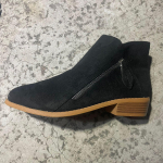 Naiste suures suuruses saapad vabaaja &uuml;mmarguse ninaga k&uuml;ljet&otilde;mblukk Paksu kontsaga PU saapad kingad 35-43 35 must