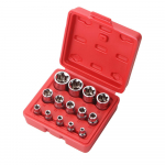 14 tk naissoost E-Torx t&auml;htpadrunite komplekt karbiga 1/4, 3/8, 1/2 tolli. V&auml;lispeaga Torx-v&otilde;tmete komplekt E4-E24 Momentv&otilde;tmete komplekt