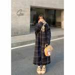 Vintage Pikad Villasegust Mantlid Naistele Ruudulised Villased Jakid Streetwear Korea Suur Suurus &Uuml;ler&otilde;ivad Talvised Tepitud &Uuml;ler&otilde;ivad S