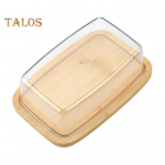 Bambusest v&otilde;in&otilde;u kaanega koogin&auml;idiku serverialus, suur mini koogitaldrikuhoidja K&ouml;&ouml;k hoiukonteiner Kast Juustuplaadist taldrikud v&otilde;i jaoks A