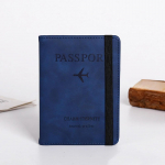 PU Nahast Passikohver Passihoidja Kaitsekate Reisikaardihoidja sinine