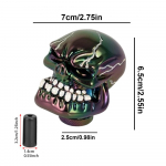 Kolju k&auml;igukangi nupud V&otilde;idus&otilde;iduautode k&auml;igukangi varras Kolju muudetud interj&ouml;&ouml;ri k&auml;igukangi kaunistus sobib enamikule k&auml;sitsi k&auml;igukastiga autodele must